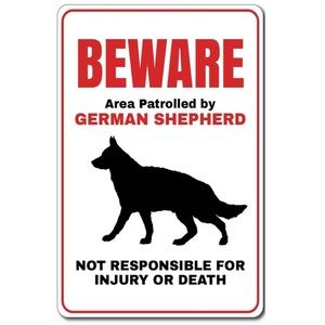 Beware Metal Sign 7.87” x 11.81”